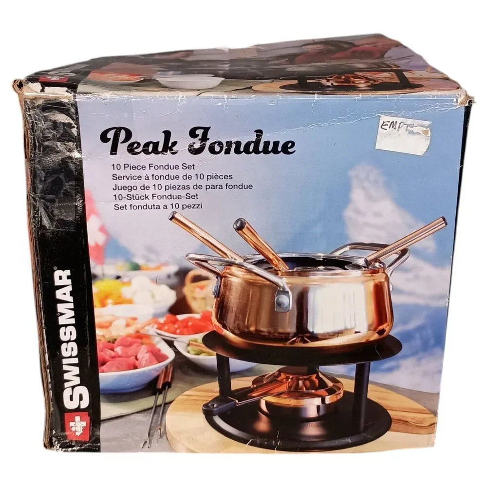 Swissmar Peak 10-Piece Copper Fondue Set
